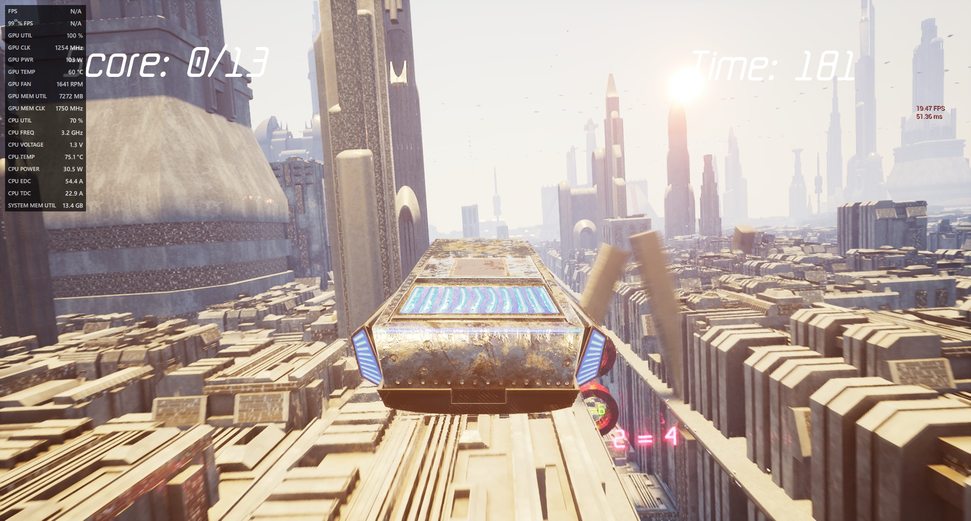 SkyMath Quest Cityscape Gameplay